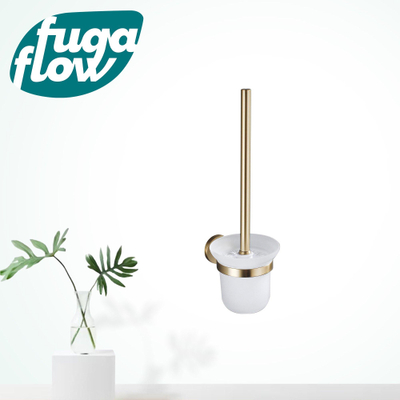 FugaFlow Eccelente Acces Toiletborstelhouder - rond - Geborsteld Messing PVD