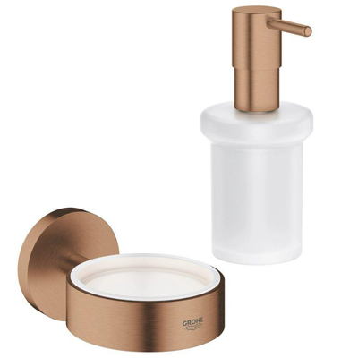 GROHE Essentials zeepdispenser glas met houder brushed warm sunset SHOWROOMMODEL