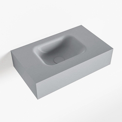 Mondiaz LEX Fontein - 50x30x12cm - wasbak Links - zonder kraangaten - solid surface - Plata