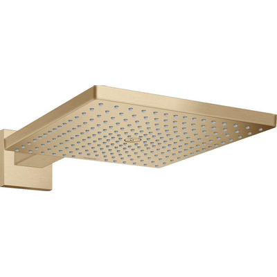 Hansgrohe Raindance E Square hoofddouche E300 1jet met douchearm 39cm 30x30cm brushed bronze