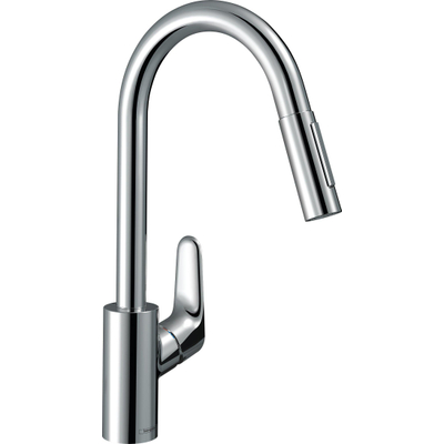 Hansgrohe Focus 1-gr keukenmkr 240 m/uittrekb vuistdouche chroom
