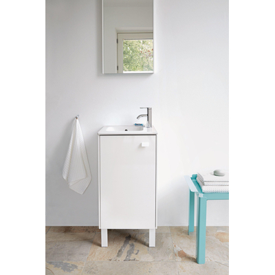 Duravit ME by Starck meubelfontein 43x30cm met 1 kraangat rechts met overloop met wondergliss wit