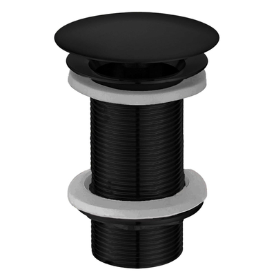 Wiesbaden Caral open afvoerplug verlengd 5/4" mat zwart