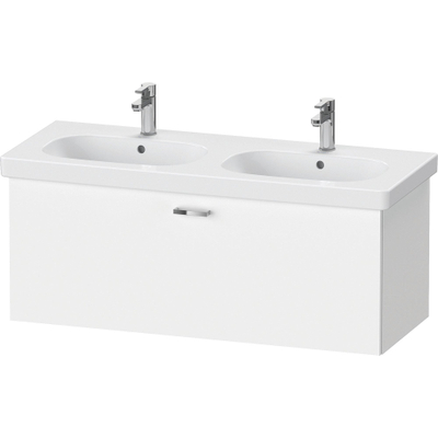 Duravit XBase Wastafelonderkast 115x45.8x44.8cm 1 lade Standaard greep met softclose spaanplaat wit Mat