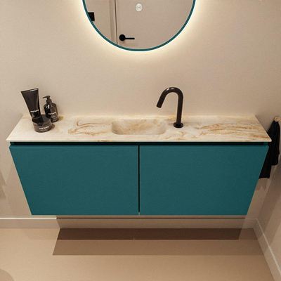 MONDIAZ TURE-DLUX 120cm toiletmeubel Smag. EDEN wastafel Frappe positie midden. Met 1 kraangat.