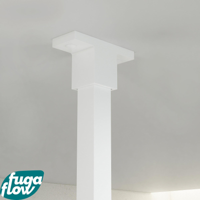 FugaFlow Eccelente Vetro Stabilisatiestang - plafond - tbv inloopdouche badkamer 125cm - mat wit