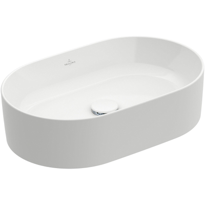 Villeroy & Boch Collaro opzetwastafel ovaal 56x36cm zonder overloop zonder kraangat wit