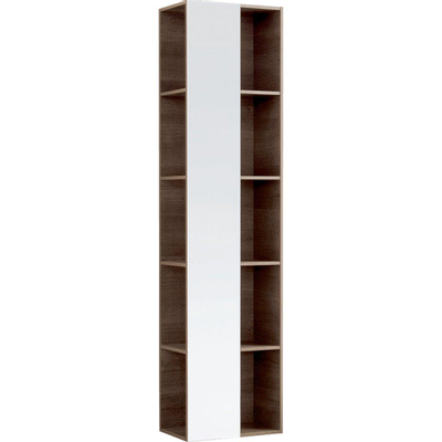 Geberit Citterio hoge kast open met spiegel 160x40x25cm grijs/zwart