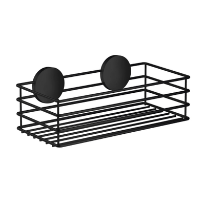 Smedbo Beslagsboden Douchedraadkorf - 25x7x12cm - zelfklevend - RVS Mat Zwart