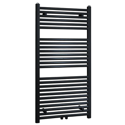 Wiesbaden Elara sierradiator antraciet 118.5x45cm midden onder aansluiting