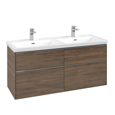 Villeroy & Boch Subway 3.0 wastafelonderkast 127.2x57.9cm 4 lades Arizona oak