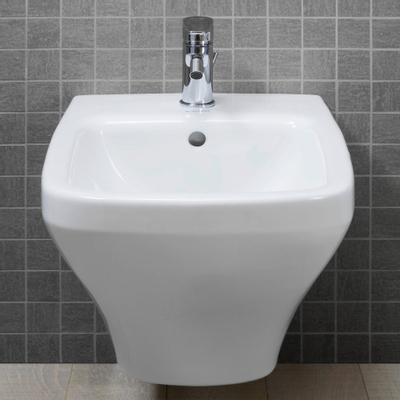 Duravit DuraStyle wandbidet 37x62cm met overloop met kraangat met wondergliss wit