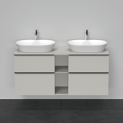 Duravit D-Neo wastafelonderkast 140x66.4x55cm 4 lades Betongrijs Mat