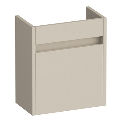 BRAUER Adore fonteinonderkast - 40x45x22cm - met 1 deur greeploos rechtsdraaiend mat beige