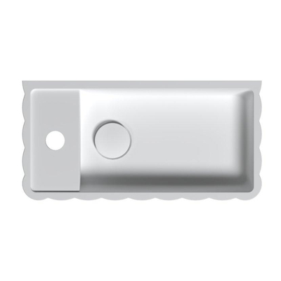 Riho Catching waves Tiny Wash Fontein - 1 kraangat links - waskom rechts - white - White matt