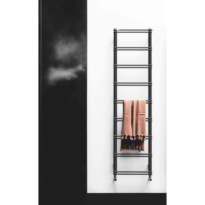 Instamat Emma Badkamerradiator 159.2x40cm 2 Aansl. ½'' Incl. Wandconsoles Zwart mat