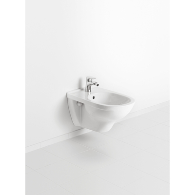 Villeroy en Boch O.novo wandbidet met overloop 1 kraangat wit