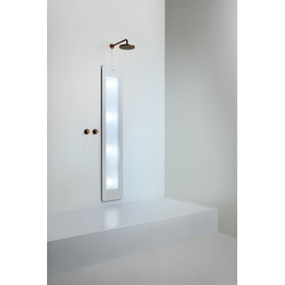Sunshower Round Plus L infrarood + UV licht inbouw 185x33x10cm full body inclusief 5 jaar garantie White