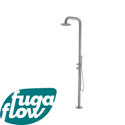 FugaFlow Eccelente Sobrado Badkamer Deluxe Vrijstaande Buitendouche - RVS 316 - handdouche - regendouche - geborsteld RVS
