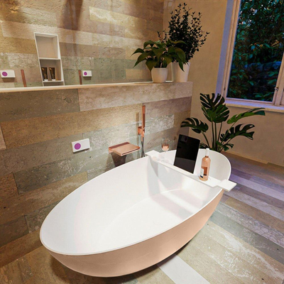 MONDIAZ FLOAT Vrijstaand bad - 170x80cm - kleur Rosee / Talc
