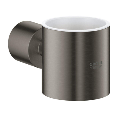 GROHE Atrio Bekerhouder - 5.6x10.2x3.5cm - zonder glas - brushed hard graphite