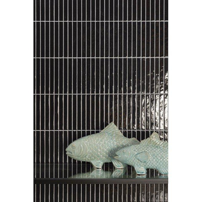 SAMPLE La Platera Cerámica Kromo Keramische wandtegel - 35x35cm - 9.2mm - Zwart