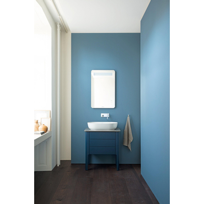 Duravit Luv opzetwastafel 50x35cm ovaal zonder kraangat zonder overloop wit/mat wit