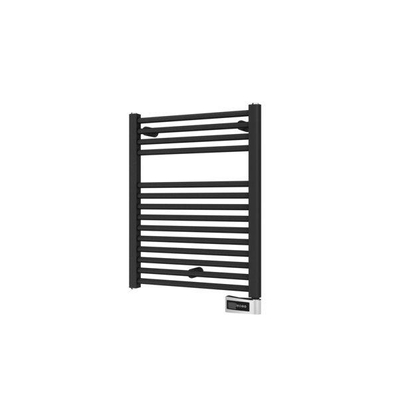 Plieger Palermo-EL III/Fischio elektrische designradiator horizontaal 688x550mm 300W zwart grafiet (black graphite)