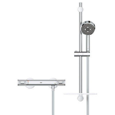 GROHE Precision Feel thermostatische douchemengkraan met glijstangset Chroom