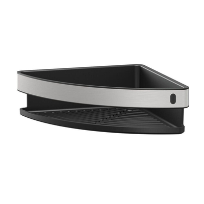 Tiger Carv Douchemand - 21x21x7cm - hoekmodel - geborsteld RVS/zwart