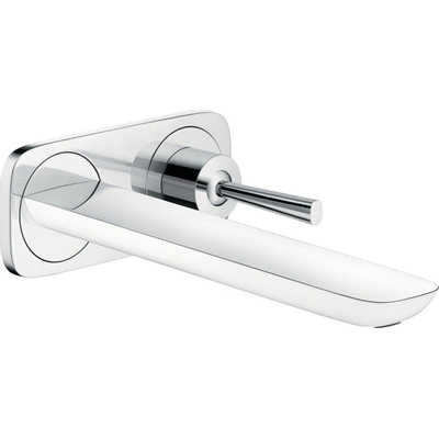 Hansgrohe PuraVida afbouwdeel voor inbouw wastafelkraan met afvoerplug 50001 uitloop 22,5cm wit chroom