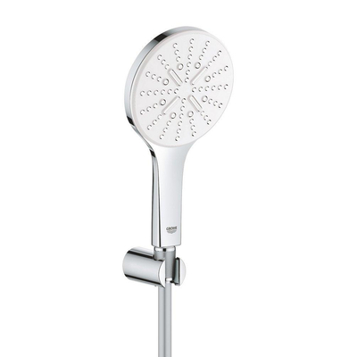 GROHE Rainshower SmartActive 130 Handdoucheset - 3 straalsoorten - rond - met houder - gladde slang - 150cm - chroom/moon white