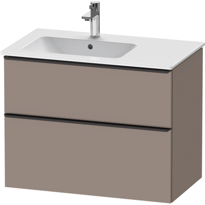 Duravit D-Neo wastafelonderkast 81x62.5x46.2cm 1 lade Basalt Mat