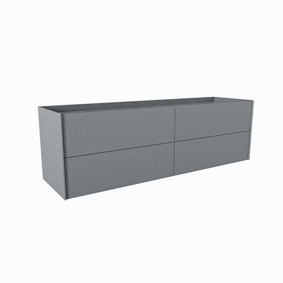 Mondiaz TENCE wastafelonderkast - 160x45x50cm - 4 lades - push to open - softclose - Plata