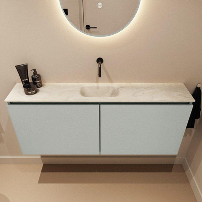 MONDIAZ TURE-DLUX 120cm toiletmeubel Greey. EDEN wastafel Ostra positie midden. Zonder kraangat.