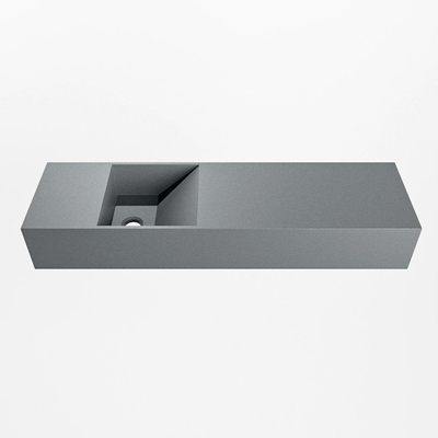 Mondiaz TYNE Fontein - 80x23x12cm - wasbak Links - zonder kraangaten - solid surface - Plata