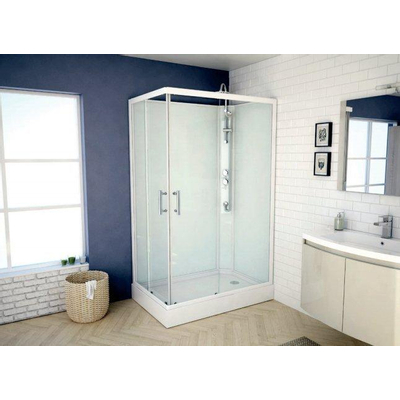 GO by Van Marcke Khone VII compleet gesloten douchecabine 120x80cm hoekinstap 2 schuifdeuren