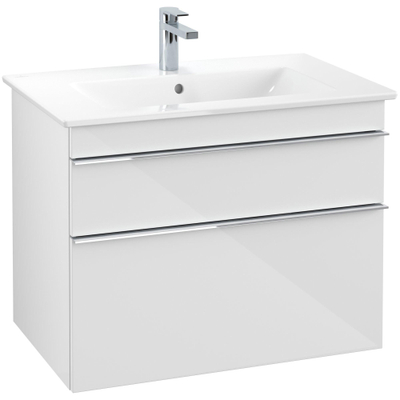 Villeroy & Boch Venticello wastafelonderkast 75.3x59cm 2x lade glossy wit