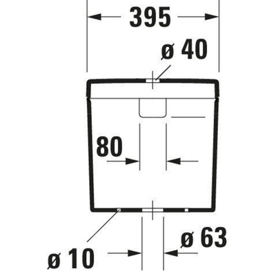 Duravit HappyD 2 duoblokreservoir + binnenwerk met onderaansluiting links 4.5/3L dualflush met wondergliss wit