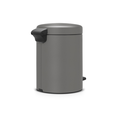 Brabantia NewIcon Pedaalemmer - 5 liter - kunststof binnenemmer - mineral concrete grey