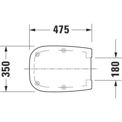 Duravit D-code WC-zitting 47.5x36x5cm Kunststof wit Glanzend