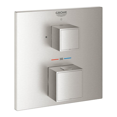 Grohe Grohtherm Cube Inbouwthermostaat - 2 knoppen - supersteel