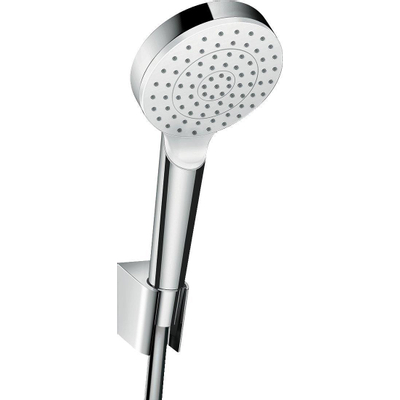 Hansgrohe Crometta 1jet porter doucheset ecosmart met slang 125cm wit chroom