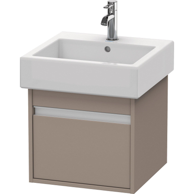 Duravit Ketho Wastafelonderkast 45x44x41cm 1 lade Standaard greep met softclose spaanplaat Basalt Mat