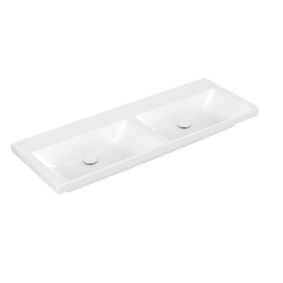 Villeroy & boch Subway 3.0 meubelwastafel 130x47cm z/kraangat z/overloop wit