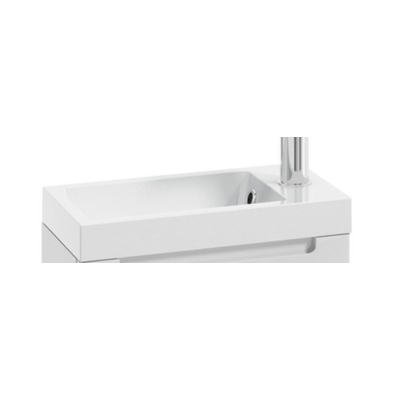 Nemo Spring Aurora handwasbak 200 x 400 x 122 mm minerale composiet wit