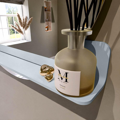 Mondiaz SPOT Badkamerspiegel - rond 90cm - spiegelplanchet - kleur Clay