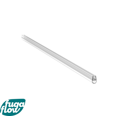 FugaFlow Efficiente Acces bolstrip/lekstrip/waterkering - universeel - 200cm inkortbaar - voor 6mm glas - transparant -