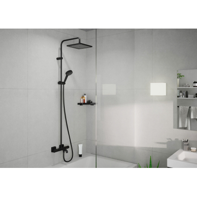 Hansgrohe Vernis Shape showerpipe 240 1jet met badthermostaat mat zwart