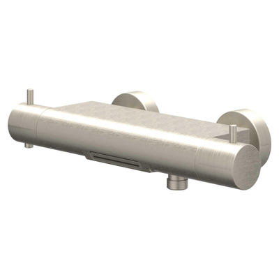 IVY Bond Badthermostaatkraan opbouw - Cooltouch - cascade uitloop - Geborsteld nickel PVD